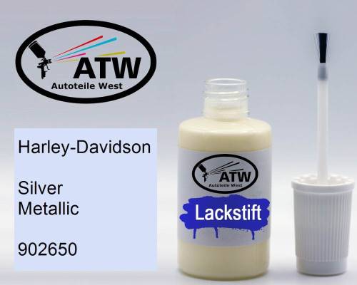 Harley-Davidson, Silver Metallic, 902650: 20ml Lackstift, von ATW Autoteile West.